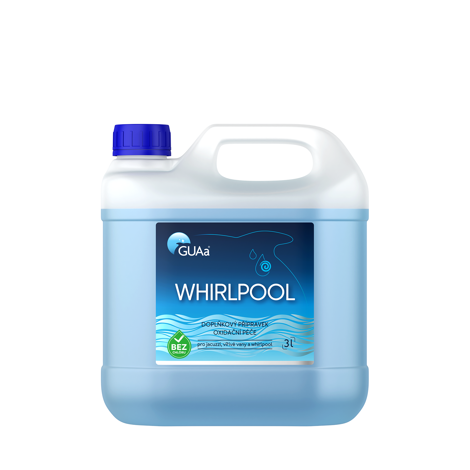 GUAa WHIRLPOOL 3L - bezchlórová chemie pro vířivé vany a koupací sudy