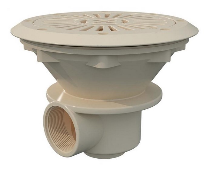 Vagnerpool Podlahov&aacute; baz&eacute;nov&aacute; dnov&aacute; v&yacute;pust p&iacute;skov&aacute; (RAL1015 - slonov&aacute; kost) pro foliov&eacute; betonov&eacute; baz&eacute;ny