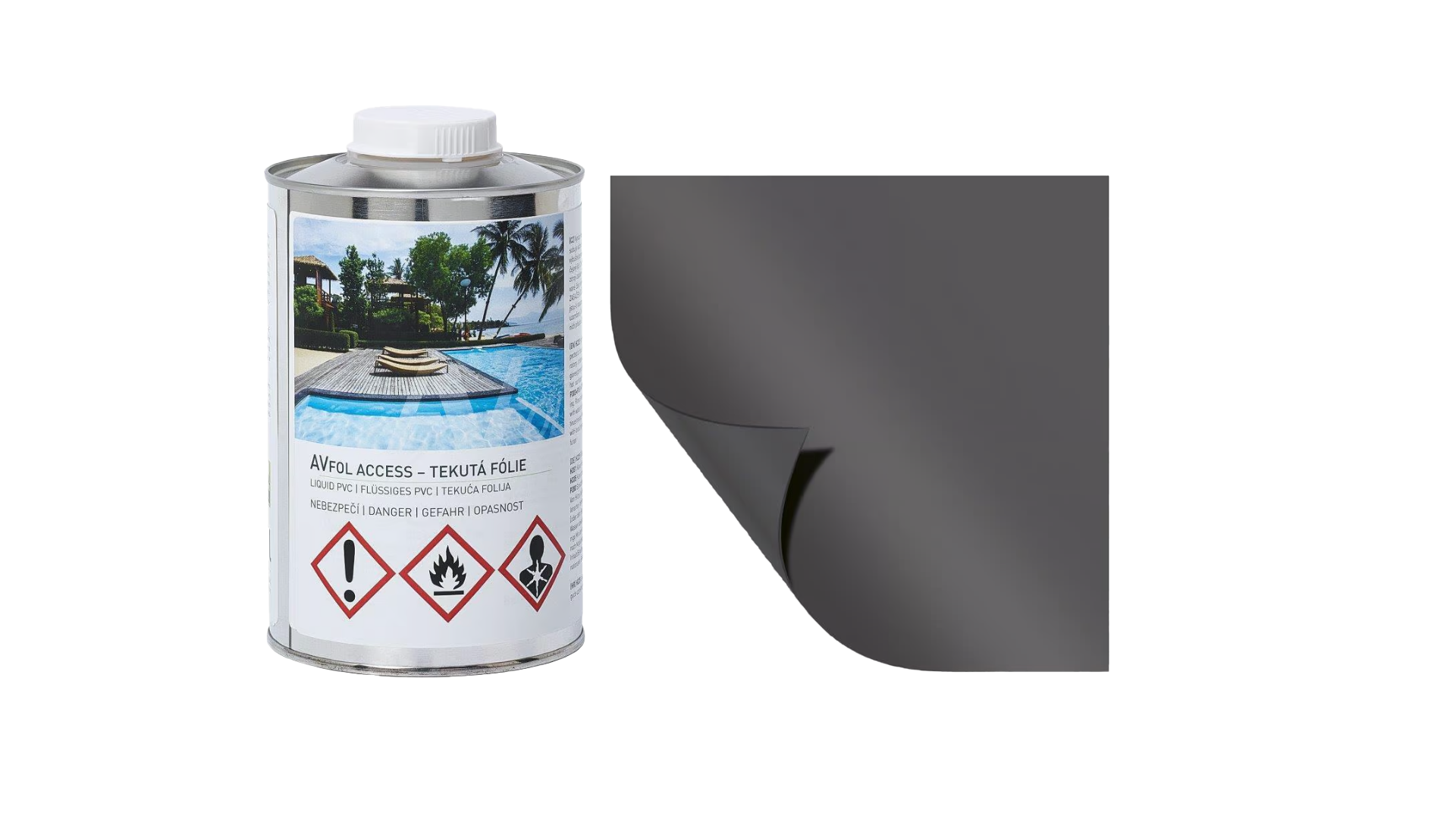 Vagnerpool Avfol - tekutá PVC fólie Antracit 1kg