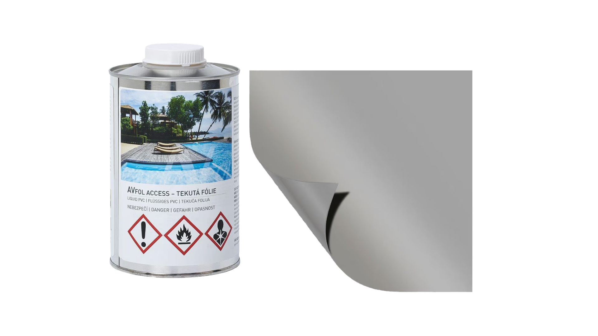 Vagnerpool Avfol - tekut&aacute; PVC f&oacute;lie &Scaron;ed&aacute; 1kg