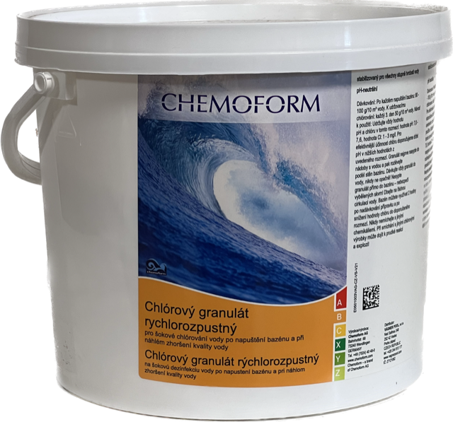 Chlorový granulát rychlorozpustný 5kg - chloršok, CHEMOFORM