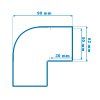 1027 2 pvc koleno uhel 90 50mm