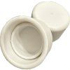 White rubber support caps for a pool ladder (2 pcs), 42–43 mm
