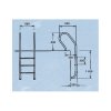 Stainless steel pool ladder Mixta 5 steps, AISI 304
