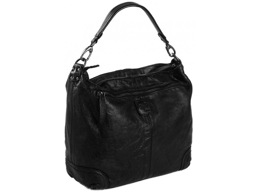 Vintage kožená kabelka Abby černá