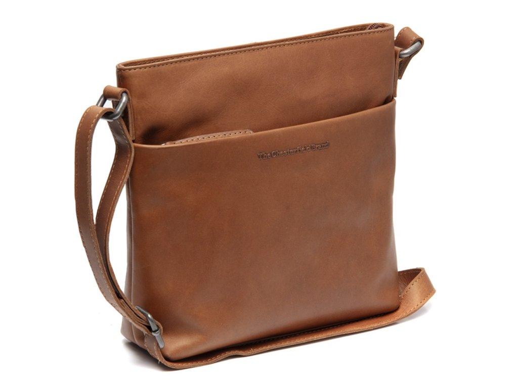 Kožená kabelka přes rameno Navene C48.136331 koňaková