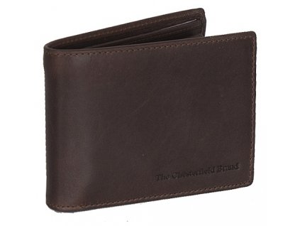 pánská kožená rfid peněženka chesterfield brand marvin hnědá - přední strana