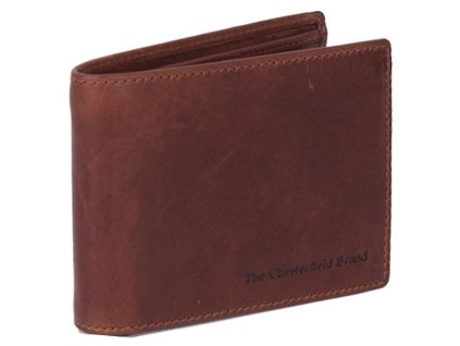 pánská kožená peněženka rfid the chesterfield brand marvin koňaková - přední strana