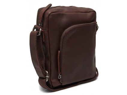 Kožená crossbody taška přes rameno hnědá Timor C48.121901 přední strana