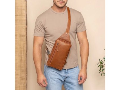 The Chesterfield Brang sling bag Rotterdam koňak 1