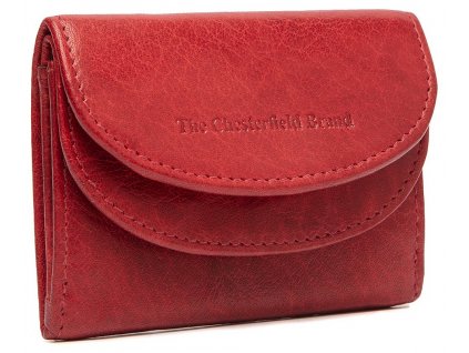 mala kozena penezenka rfid chesterfield newton cervena přední strana