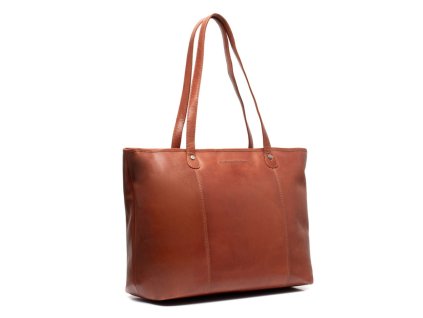 Velká kožená shopper kabelka na notebook 15 Ferrera C38.021631 koňaková
