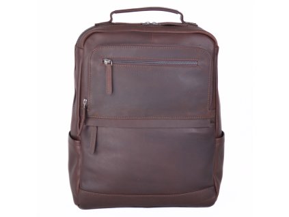 Kožený batoh na notebook 15,6 Philippe C58.700301 hnědý