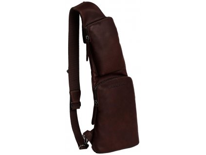 Kožená crossbody taška Logan hnědá