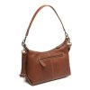 Kožená kabelka do ruky i přes rameno Christie C48.138131 koňaková 2