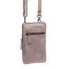 Kožená kabelka na mobil přes rameno na opasek Salta C48.127312 světle fialová