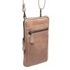 Kožená kabelka na mobil přes rameno na opasek Salta C48.127309 světle růžová