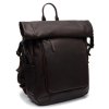 Roll top kožený batoh na notebook Remo C58.071301 hnědý