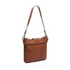 Kožená kabelka přes rameno crossbody CaloraC48.140731 koňaková