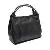 Kožená kabelka do ruky i přes rameno Fioline C48.139500 černá a