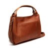 Kožená kabelka do ruky i přes rameno Fioline C48.139531 koňaková a