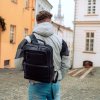 Kožený batoh na notebook 15,6 Philippe C58.700300 černý a