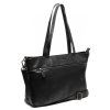 Kožená shopper kabelka na notebook 14" Osira černá