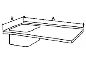 Deska mycího stolu s 1 dřezem