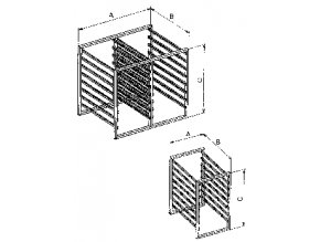 Držák gastronádob pro 1x1/1 GN