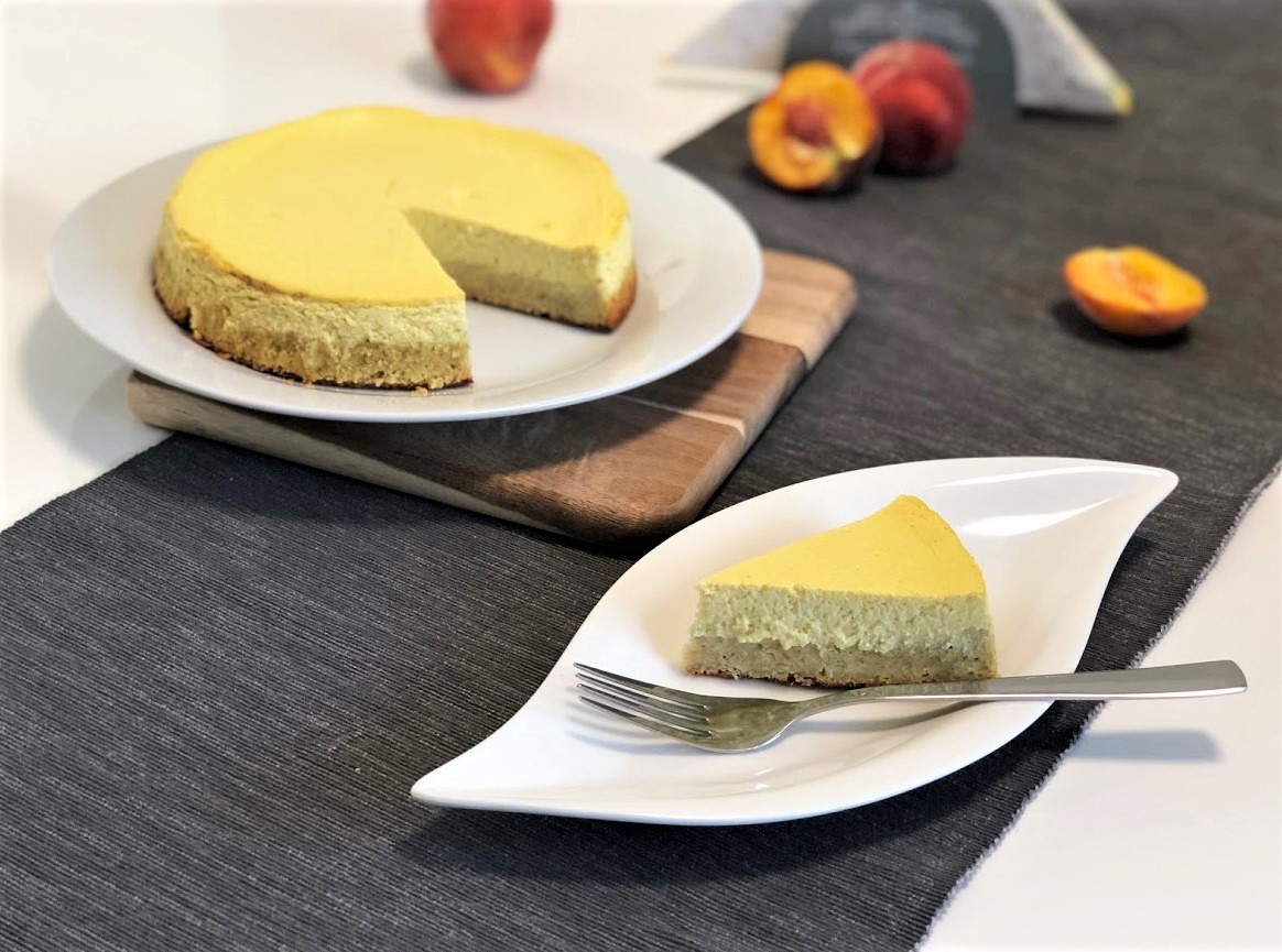 Osvěžující broskvový fitness cheesecake