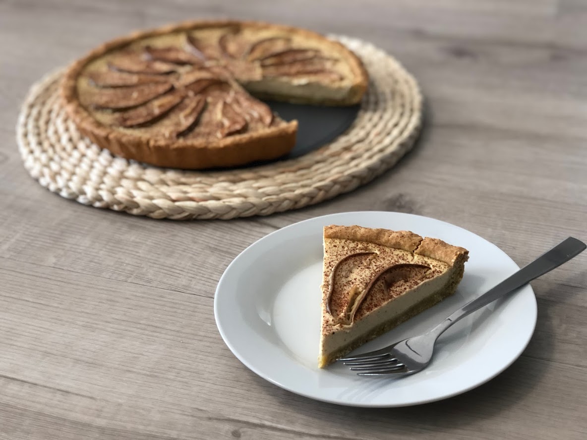 Hruškový koláč z křehkého těsta