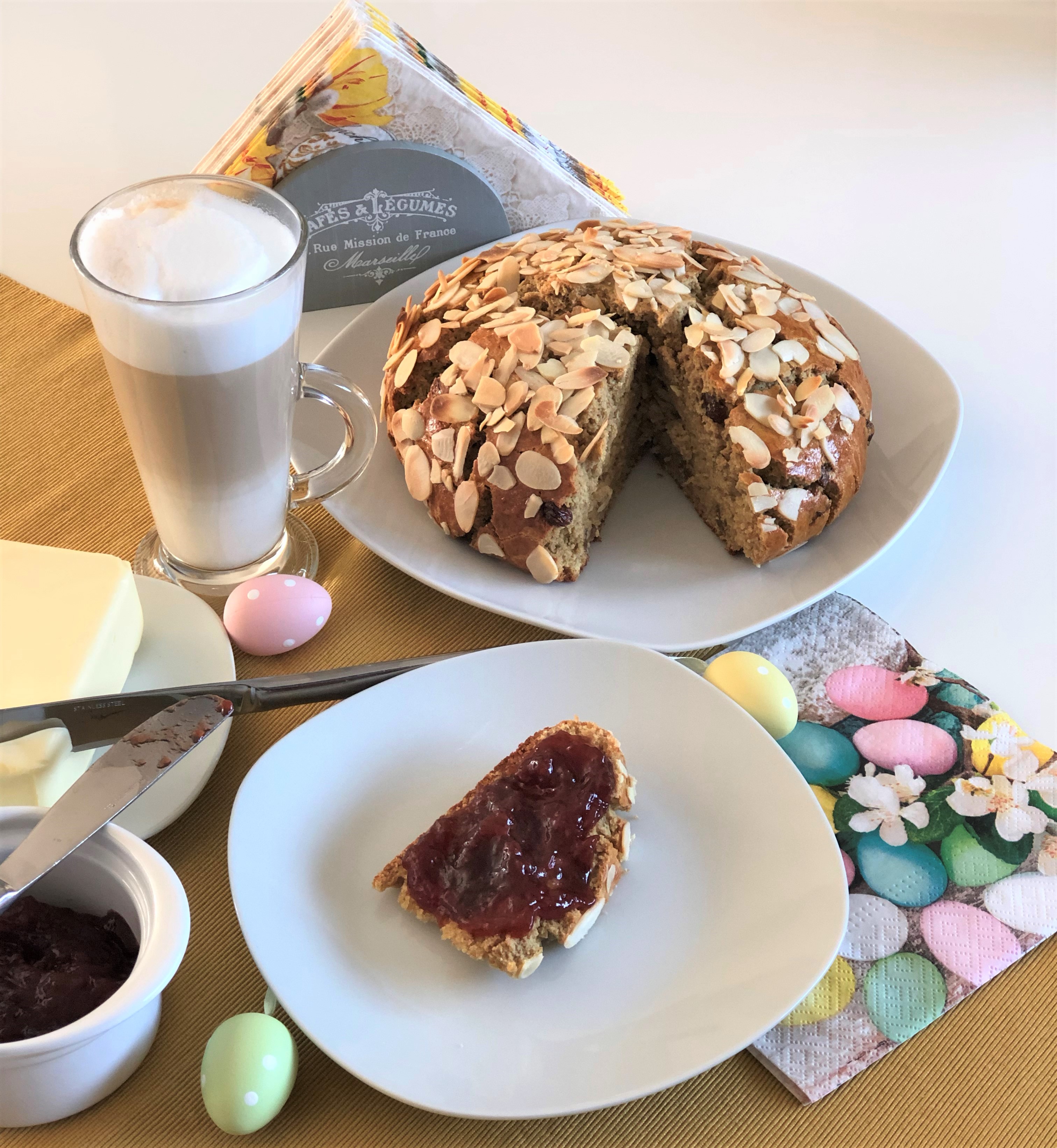 Tvarohový mazanec s proteinem