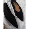 BALERÍNY semišové do špičky – černé