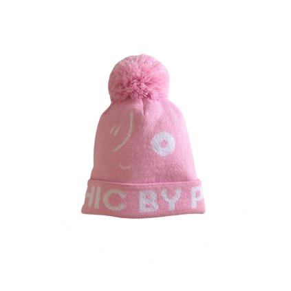 Růžový kulich „Chic By Pig“ - Puzzle face