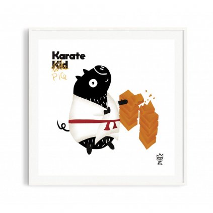 Karate Pig Poster