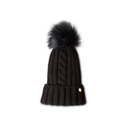 Zimní čepice Aprés Ski by CHBP - černá/kovový zlatý label