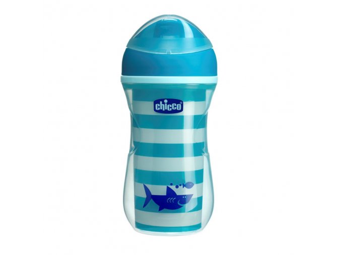 Hrneček Chicco Active termo s tvrdým pítkem 266 ml, 14m + - modrý