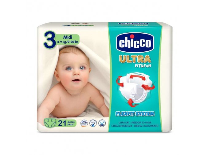 Jednorázové pleny Chicco Ultra Midi 21ks