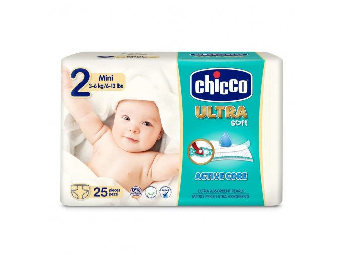 Jednorázové pleny Chicco Ultra Mini 3-6kg 25ks