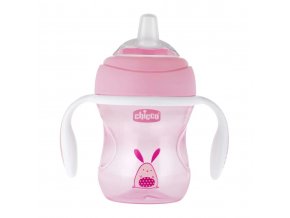 Hrneček Chicco  Učíme se s držadly 200 ml, 4m + - růžový