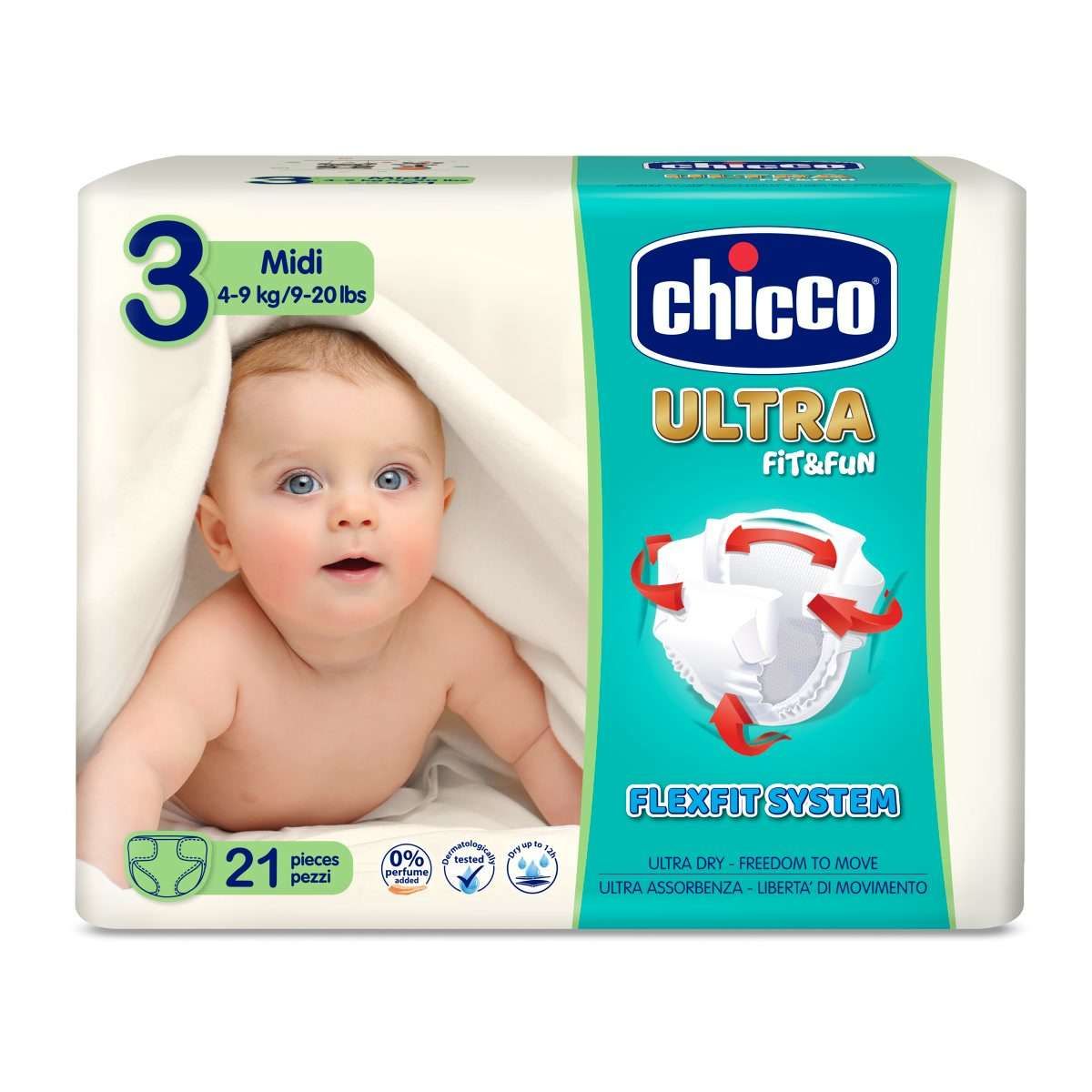 Jednorázové pleny Chicco Ultra Midi 21ks