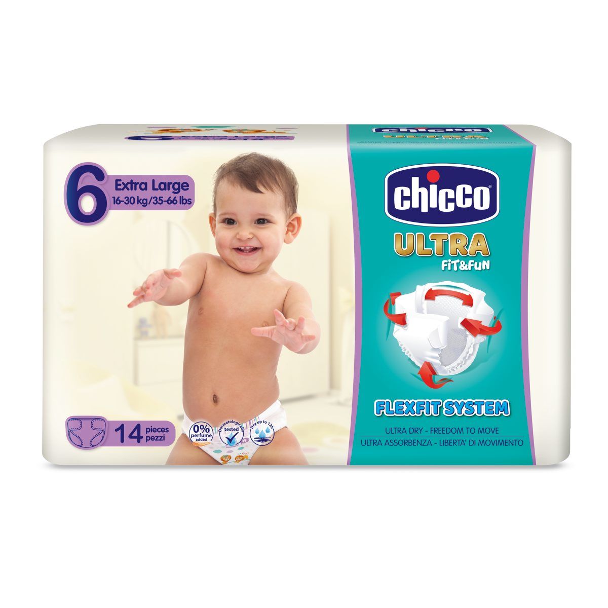 Jednorázové pleny Chicco Ultra Extra Large 16-30kg 14ks