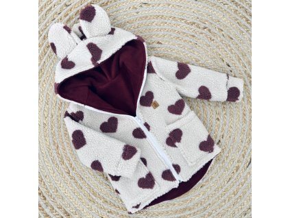 Sherpa kabát Hearts