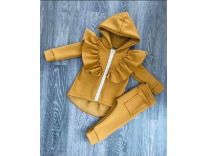 Mikina Basic zip ruffle