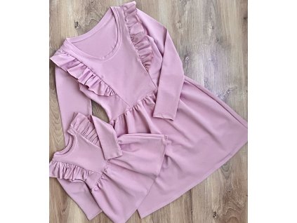 Šaty Basic ruffle Mama