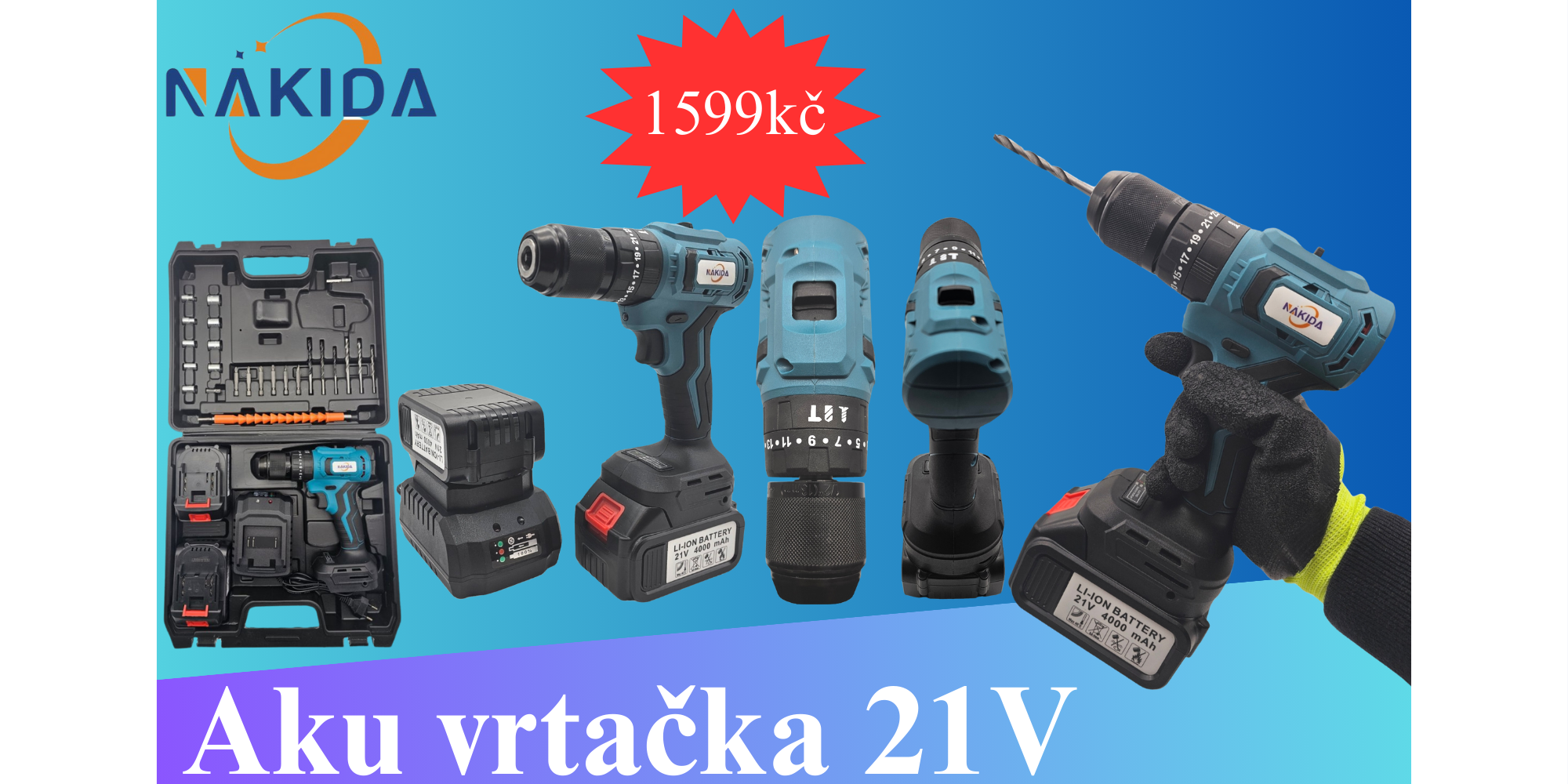 aku vrtacka 21v