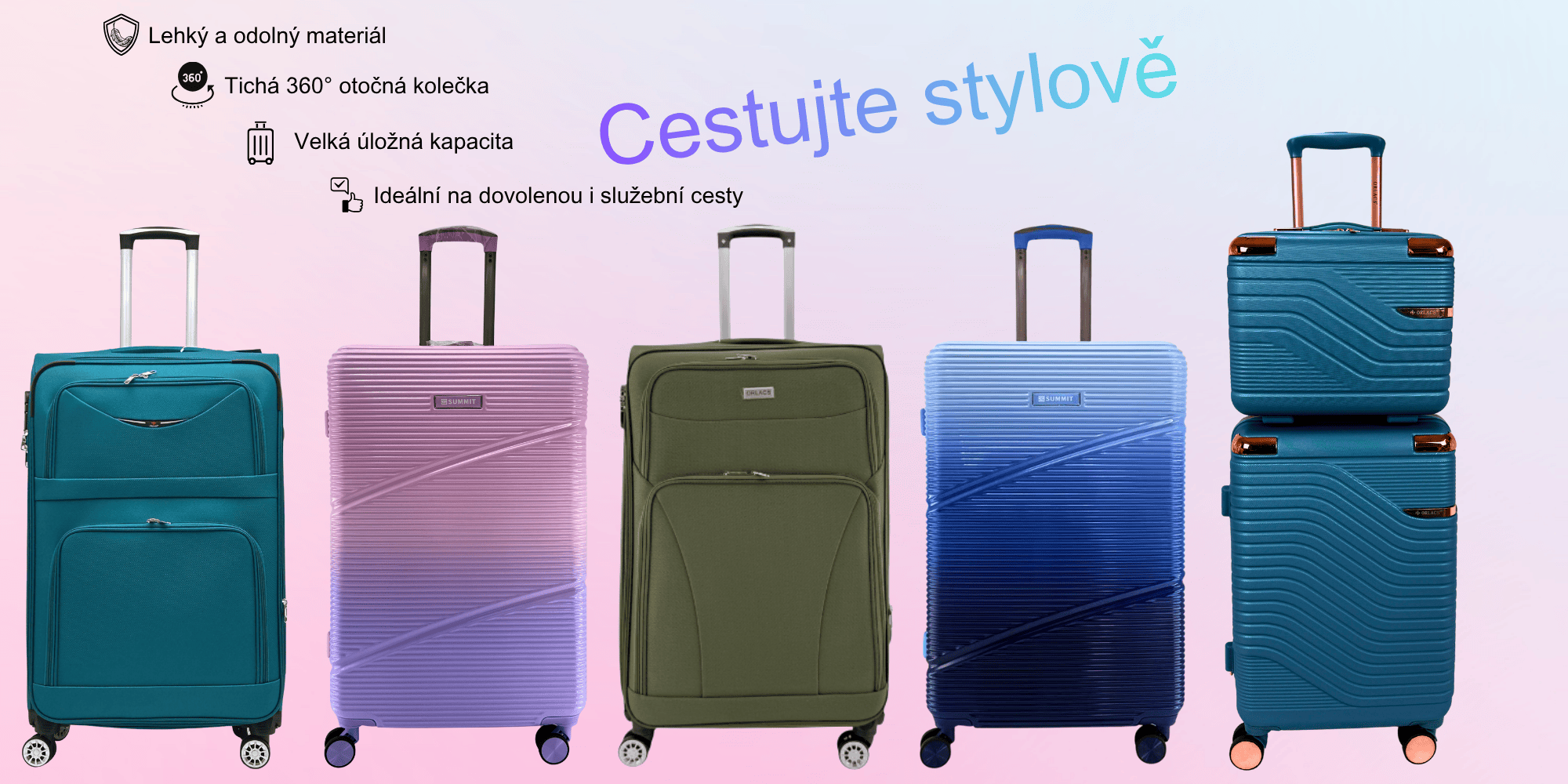 Moderní cestovní kufry – lehké, odolné a stylové