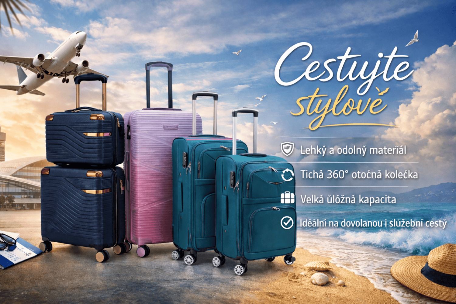 Moderní cestovní kufry – lehké, odolné a stylové