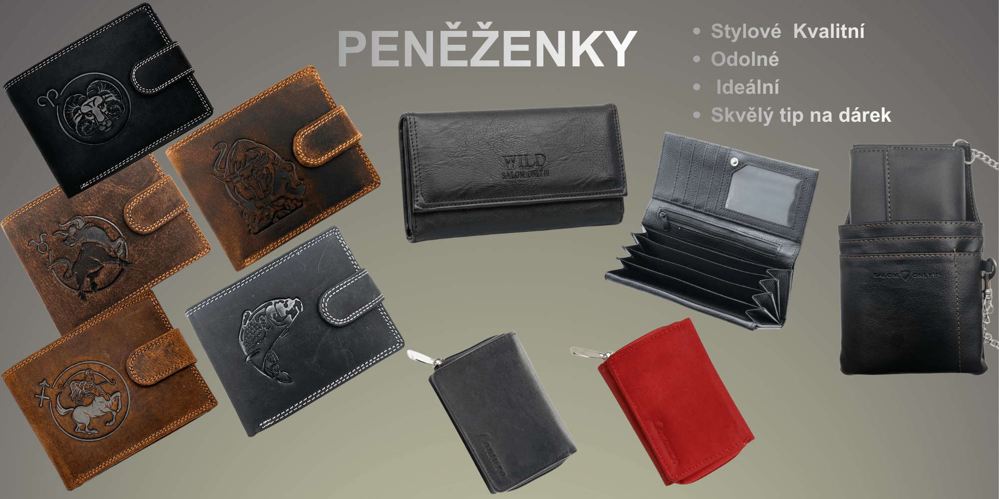 Unisex peněženka z PU kůže s praktickým uspořádáním