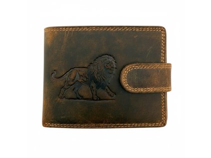 Pánská pravá kožená peněženka – motiv lva